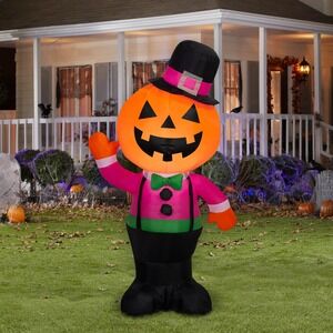 Way To Celebrate Preppy Dapper Jack 4 Ft Halloween Airblown Inflatable Lights Up